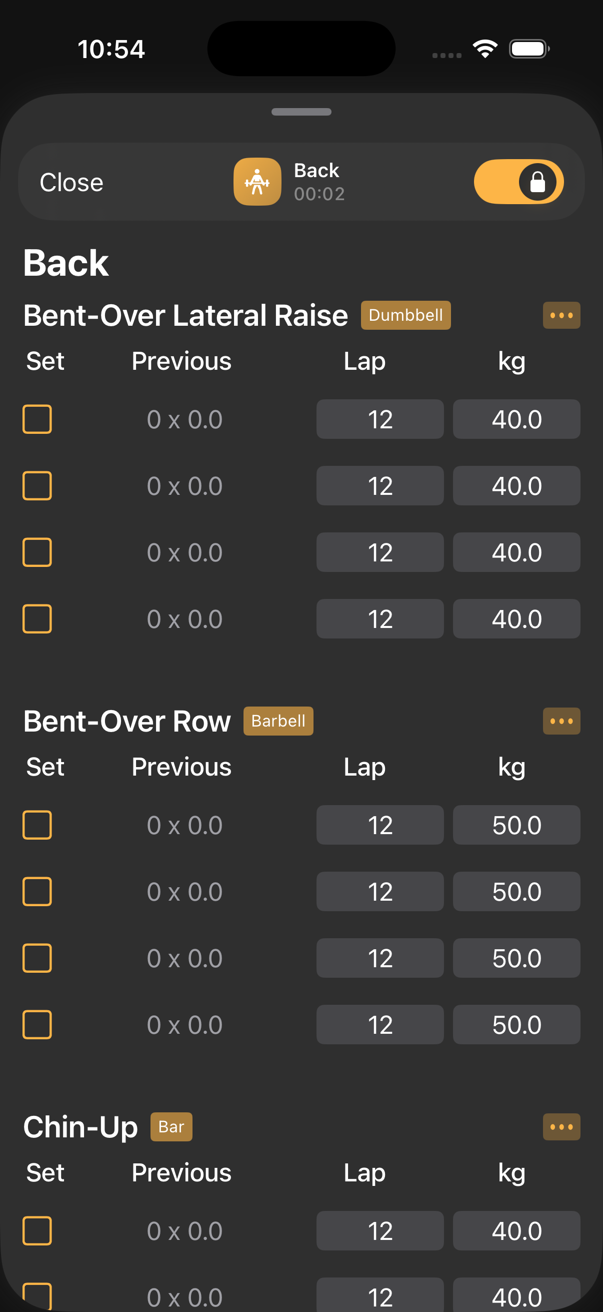 Active Workout Tracker
